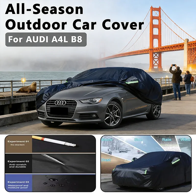 

All-Season Car Cover for AUDI A4L B8 - Outdoor Full Protection, Waterproof Dustproof Heat-Resistant