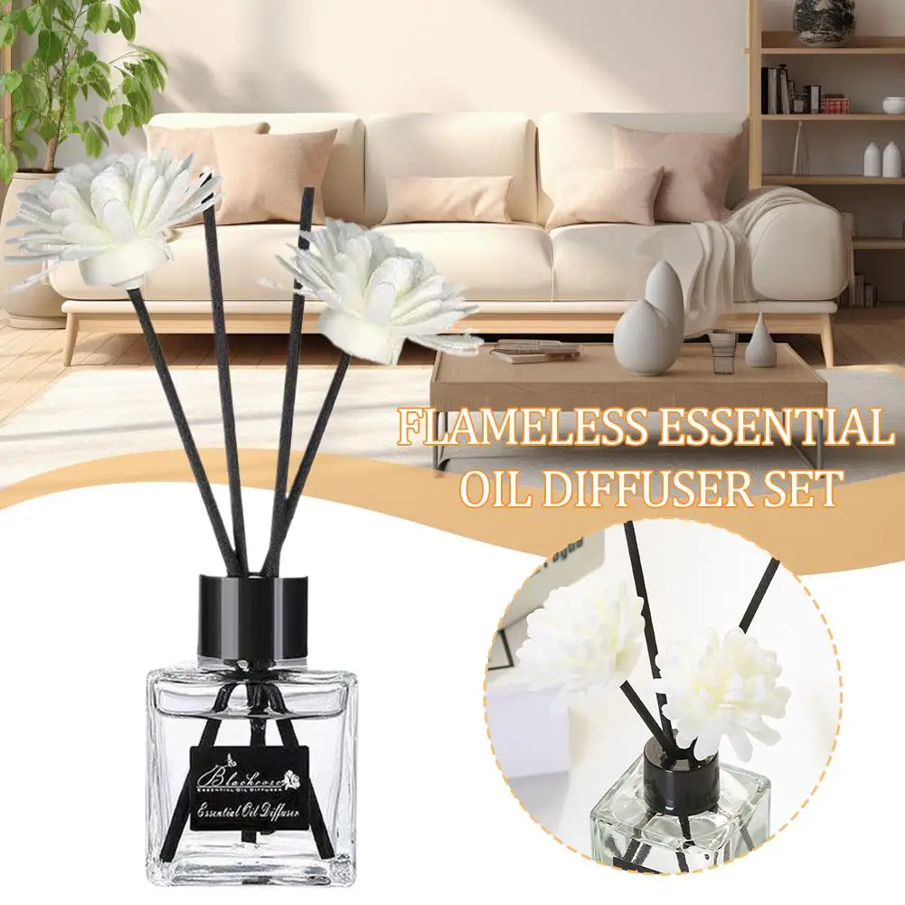 Flameless essential oil diffuser set Lasting natural Aromatherapy Essential Oil Reed Diffuser Stick Bedroom Home Decoration