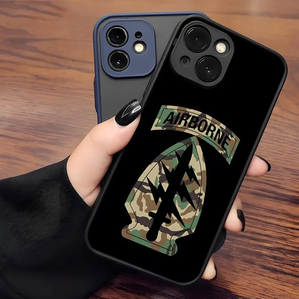 Delta Force Special Forces Army Phone Case Matte Transparent For 15 iPhone 12 11 13 Pro Max X XR XS 8 SE Mini Plus Luxury Cover