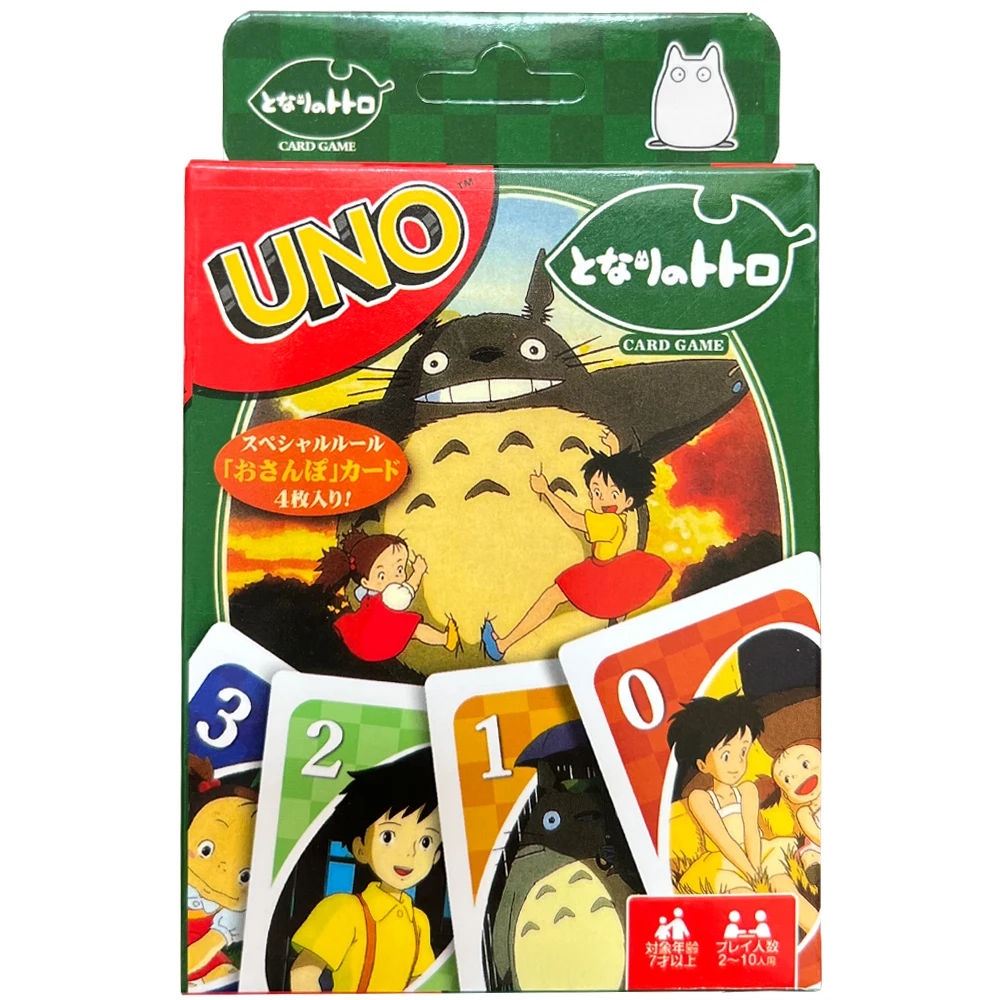 Uno Totoro Game Board Games UNO Cards Table Family Party Entertainment UNO Games Card Toys Children Birthday Christmas