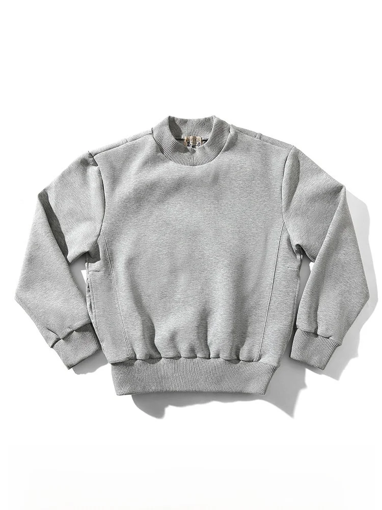 

360G Long Velvet Smooth Narrow Width Hoodie Sweatirt Wide Collar Youth Faion Cotton Polyester Spandex round Ne Sweatirt