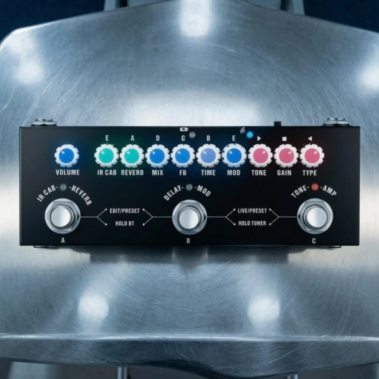 Electric Guitar Multi Effects Unit Mini Sound Processor with Rotary Knobs for Tone Shaping