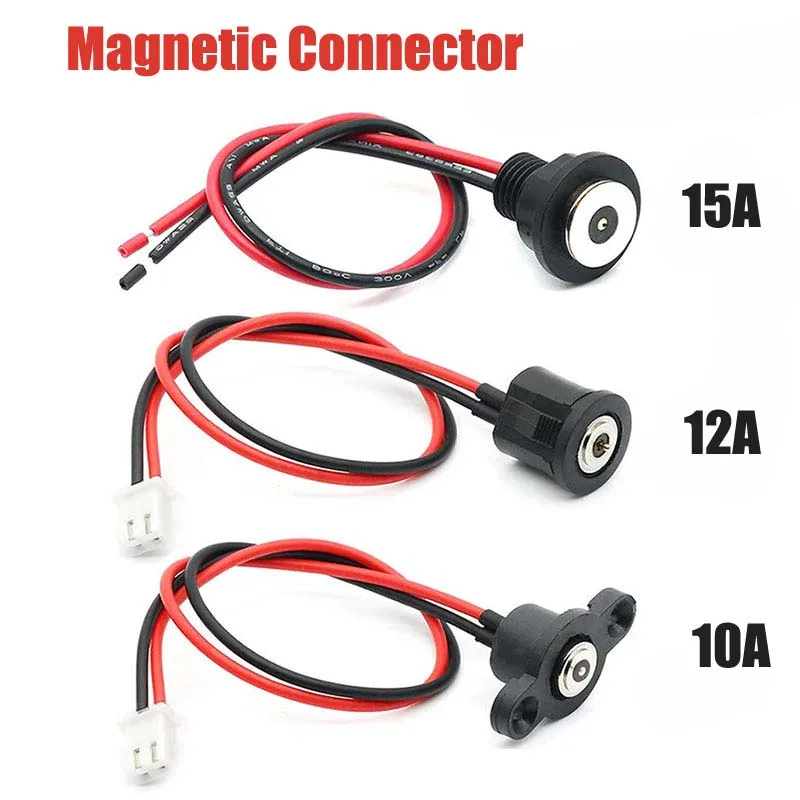 10-15A Threaded Waterproof Magnetic Connector Power Charging Cable USB Magnetic Suction Contact Male and Female Plug Terminal