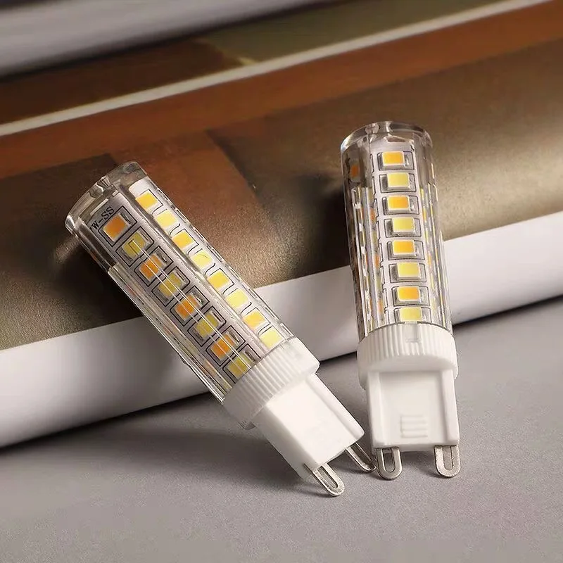 G9 LED tri color dimming without flicker 220V  high brightness ceramic corn lighting pin bubble