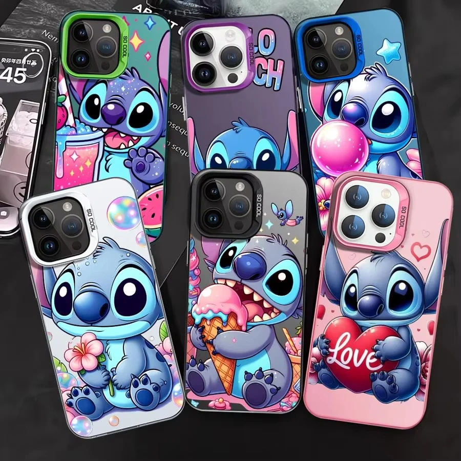 Cartoon Disney Cute Stitch Phone Case for Oppo Reno12 Reno11 Reno10 Reno8 Reno7 Reno6 Reno5 Z F T Pro Plus 4G 5G Matte Cover