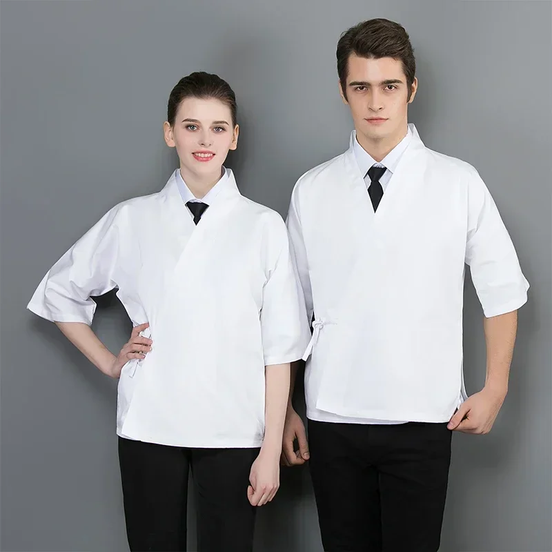 男性用日本のシェフのユニフォーム,フードサービスジャケット,料理用シャツ,ワークトップ,キッチンコスチューム,レストランの作業服