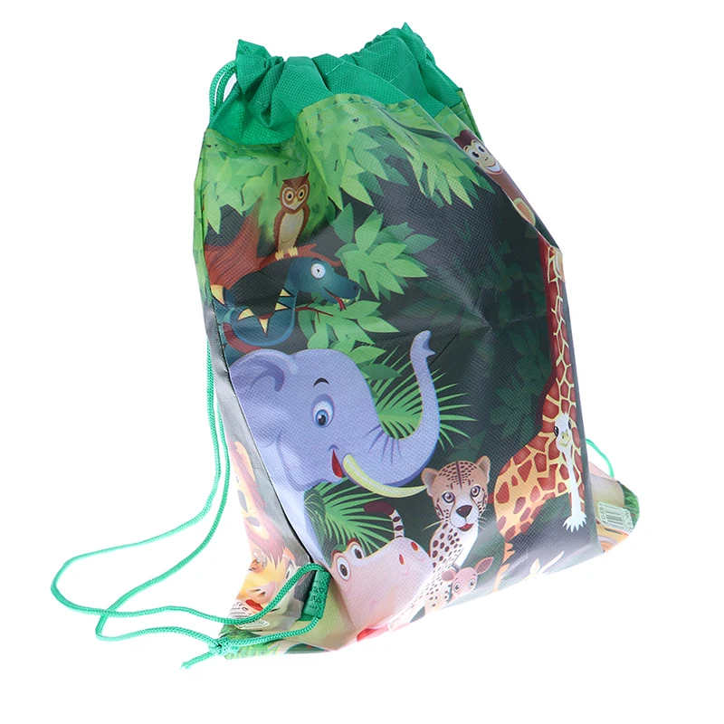 Forest zoo Drawstring Bag School Backpack for Boy Girls Satchel Bundle Rucksack