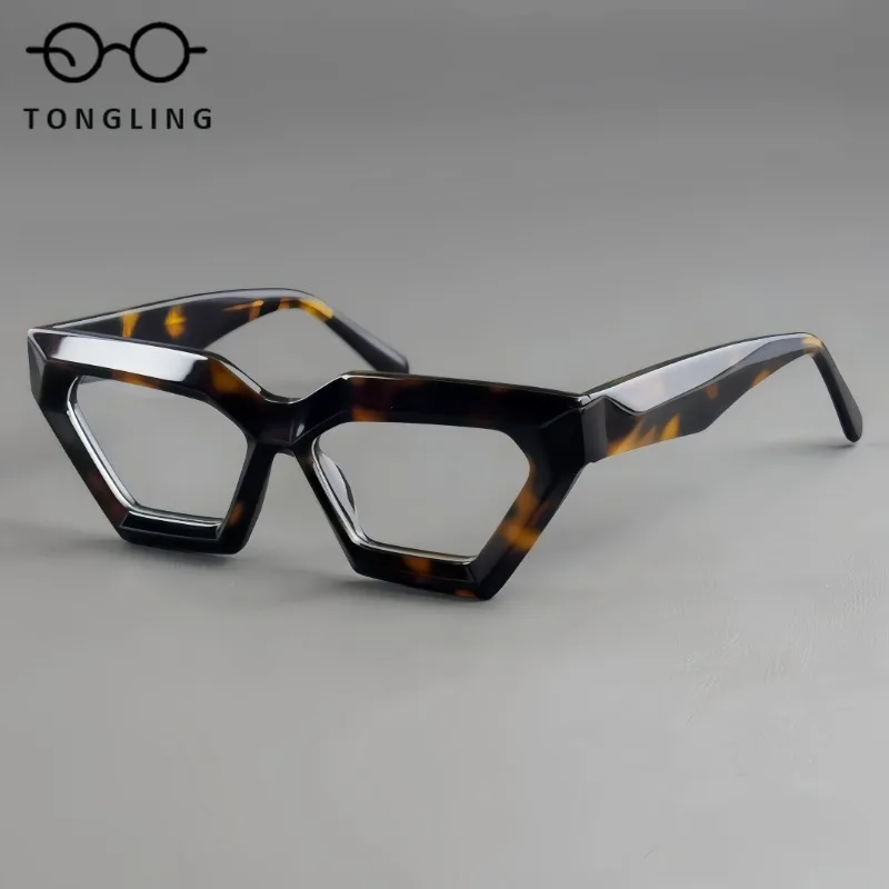 

Новые высококачественные модные женские и мужские оправы для очков 2026 года: толстая оправа, ромбовидная форма, премиум-класс, ретро-стиль, ручная работа, ацетат, нестандартная форма