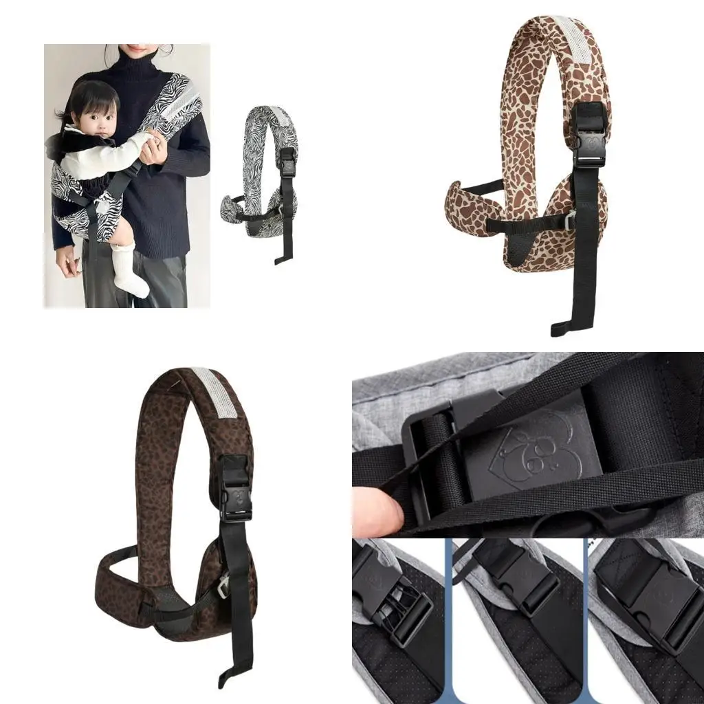 

J2HD Breathable Waist Stool Infant Support Carrying Strap Fashionable Leopard Pattern Quick Adjust Straps For Newborns