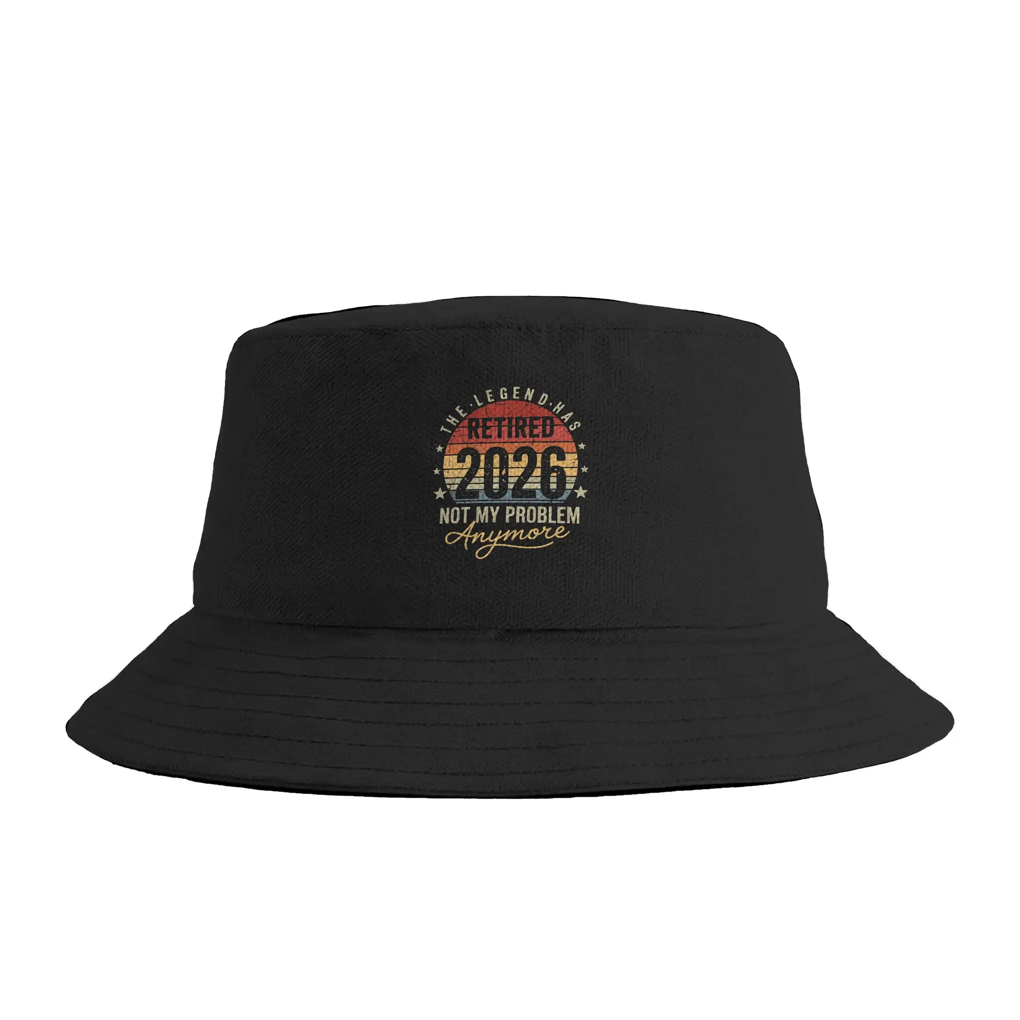 Emerytura 2026 Retro Vintage Legenda Zakończyła Służbę 2026 Kapelusz typu Bucket Letni Casualowy Kapelusz Rybacki Dla Pary Składane Czapki