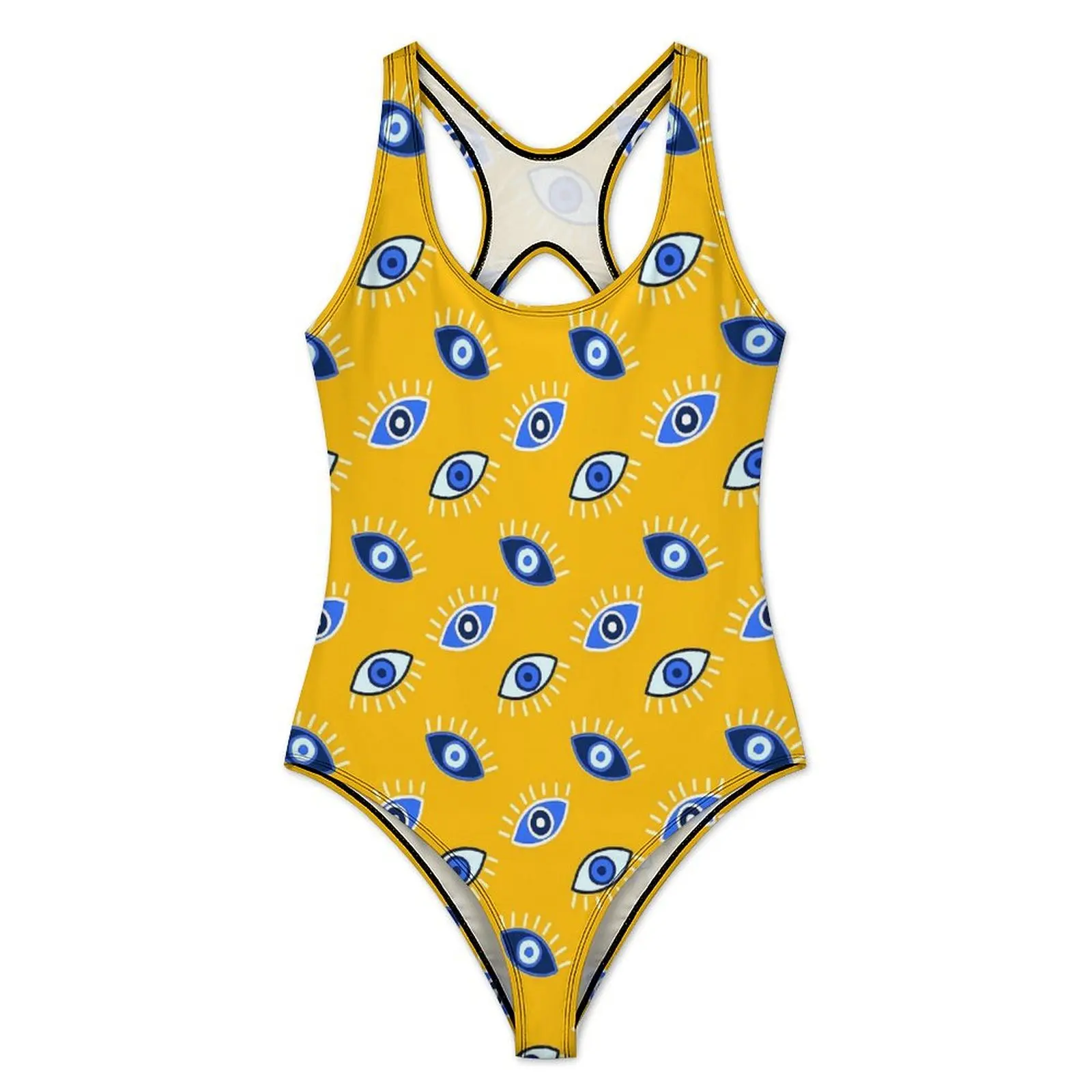 Evil Eye Swimsuit Greek Mati Mataki Push Up Swimwear One Piece Beach Monokini Bodysuit Sexy Design Beachwear Plus Size