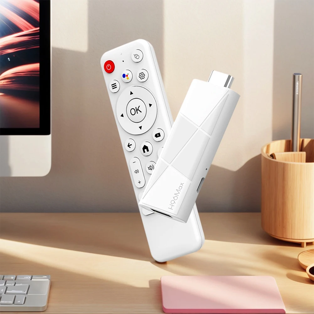 H96 MAX RK3518 미니 TV 스틱 쿼드 코어 미디어 플레이어 Wifi6 BT5.4 스마트 홈 플레이어 음성 제어