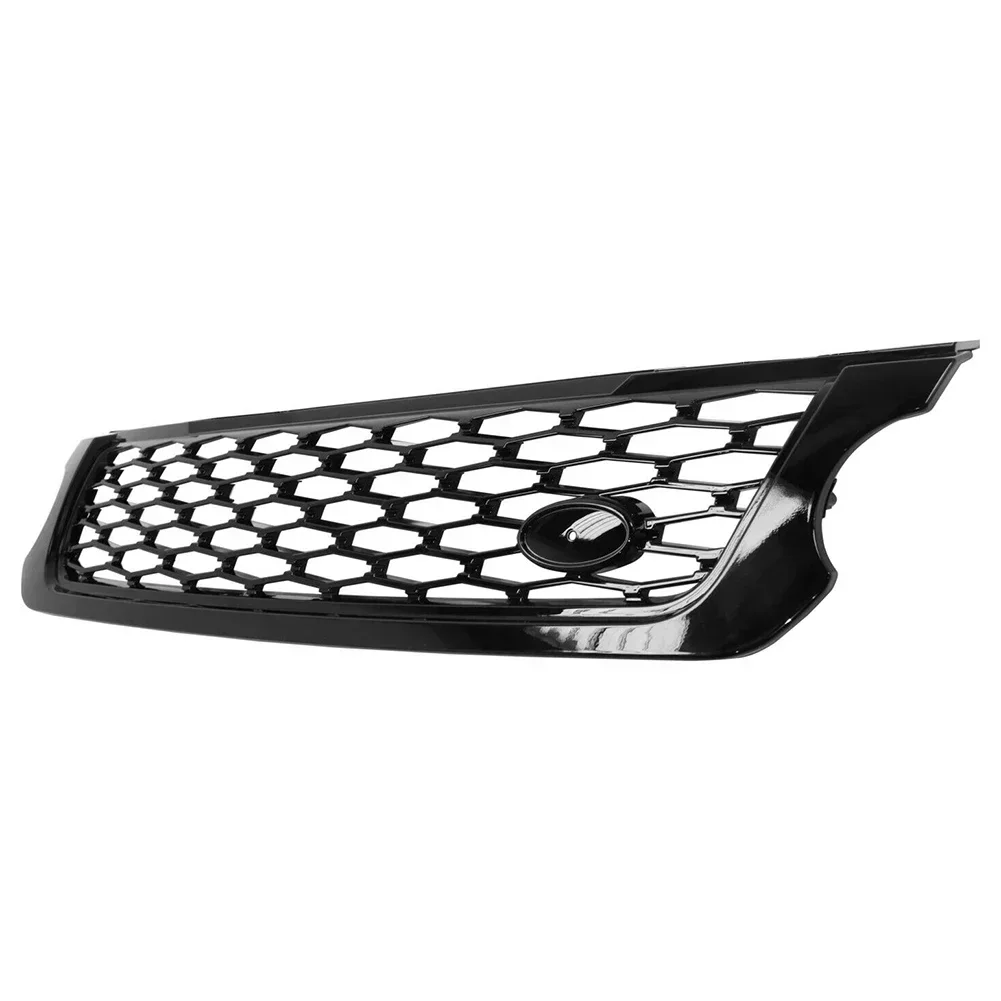 Car Front Upper Grill LR062238 For Land Rover Range Rover Sport SVR 2015 2016 2017 L494 Gloss Black ABS Racing Grille