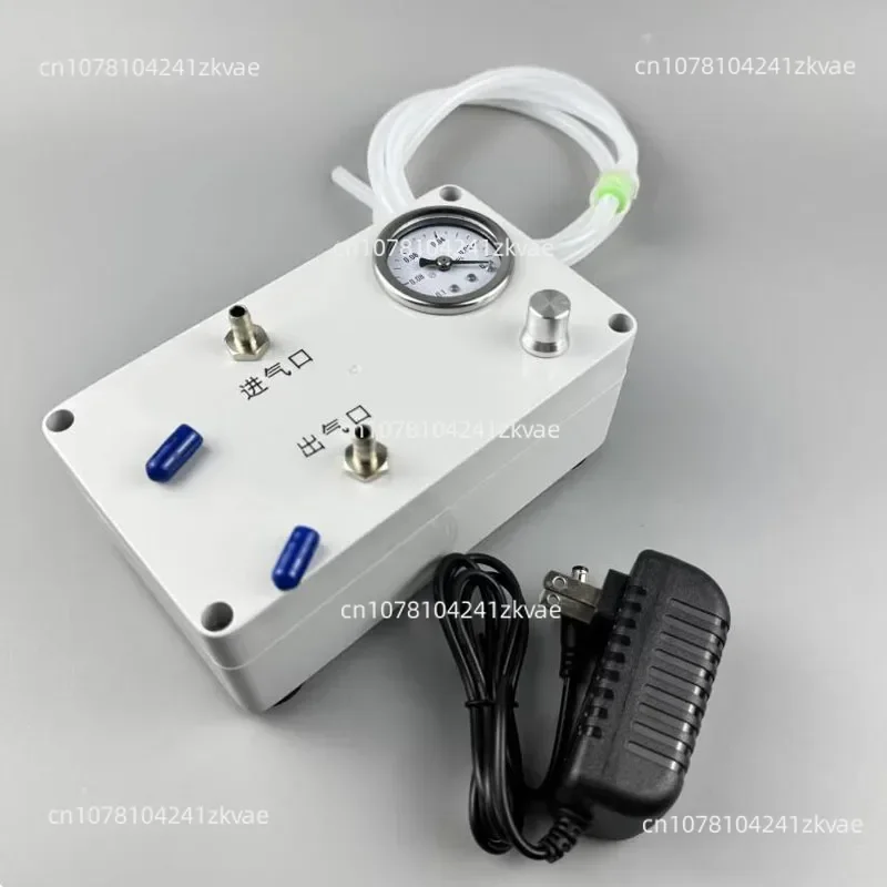 Electric Vacuum Pump with Pressure Gauge Liquid Extraction Gas Sampling Defoaming Negative Positive Pressure