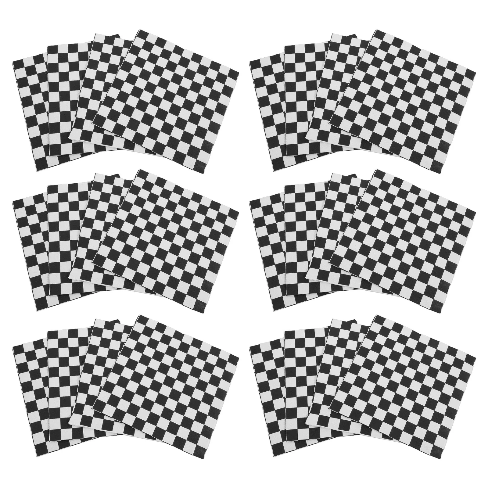 

100Pcs Black and White Checkered Napkins Disposable Guest Towels for Wedding Party Birthday Dinner Decorative Paper Napkins Bulk