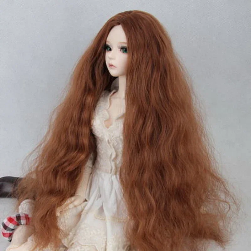 Doll's Wig for 30/45/30cm Bjd Doll Split Long Curled Hair Girl Toys Dress Up Play House 1/3 1/4 1/6 Doll Accessories, No Doll