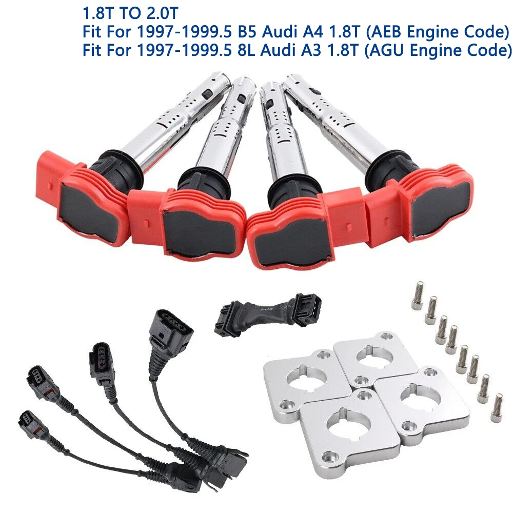 Customized automotive parts  For Audi 2.0T 97-99.5 1.8T A4 Coil Conversion ICM Removal Kit Ignition Coil Packs Plates R8