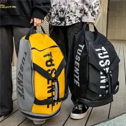 Multi-purpose Fitness Backpack Women Men Waterproof Schoolbag Independent Shoes Pocket Travel Shoulder Pack Gym Sport Bag XA347B