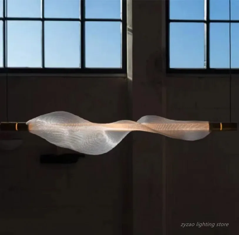 Designer Horizontale Led Anhänger Lampe Esszimmer Net Licht Nordic Lange Röhre PVC Licht Wohnkultur Foyer LED Küche Insel Licht
