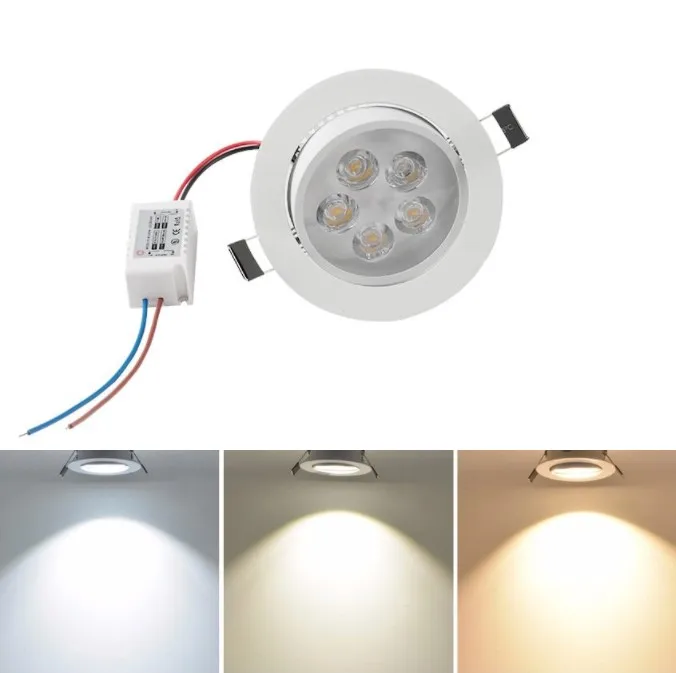 9W 12W 15W LED Down light Dimmable Warm White/White Recessed LED Lamp Spotlight AC85-265V