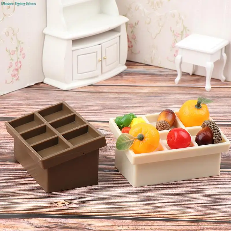 

1PC 1:12 Dollhouse Mini Display Shelf Model Dollhouse Supermarket Fruit Vegetable Rack Toys Dolls House Decoration Accessories