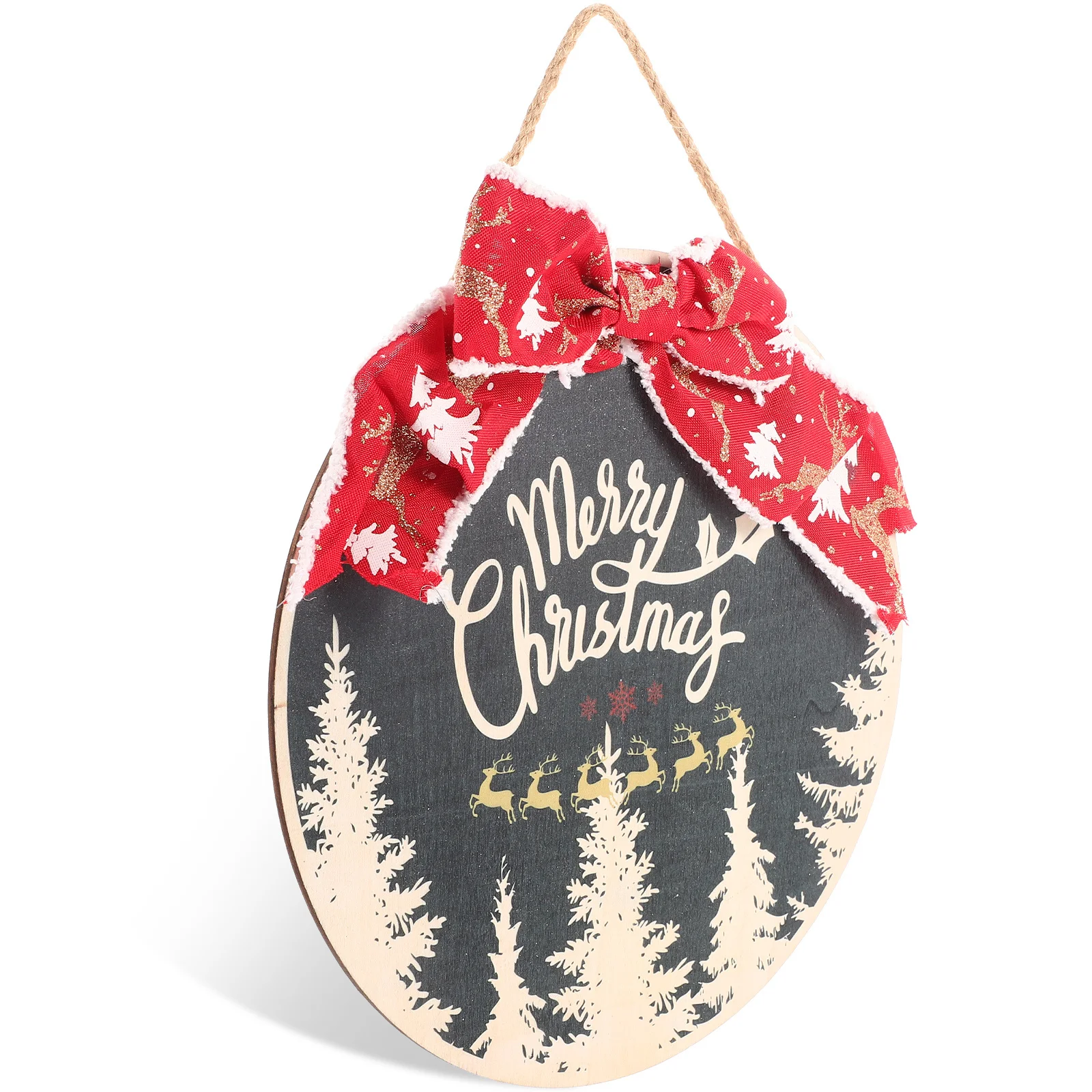 

1pcs Christmas Tree Letter Plaque Wooden Hanging Decoration Natural Texture Wall Art Sign For Home Office Bar Living Room Xmas