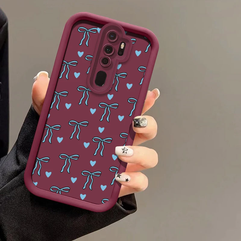 لينة للصدمات جراب هاتف ل ممن لهم A38 A53 A60 A72 A73 A52 A33 A32 A92S A74 A76 A57 A55 A54 الحب القلب القوس عقدة غطاء طباعة #6