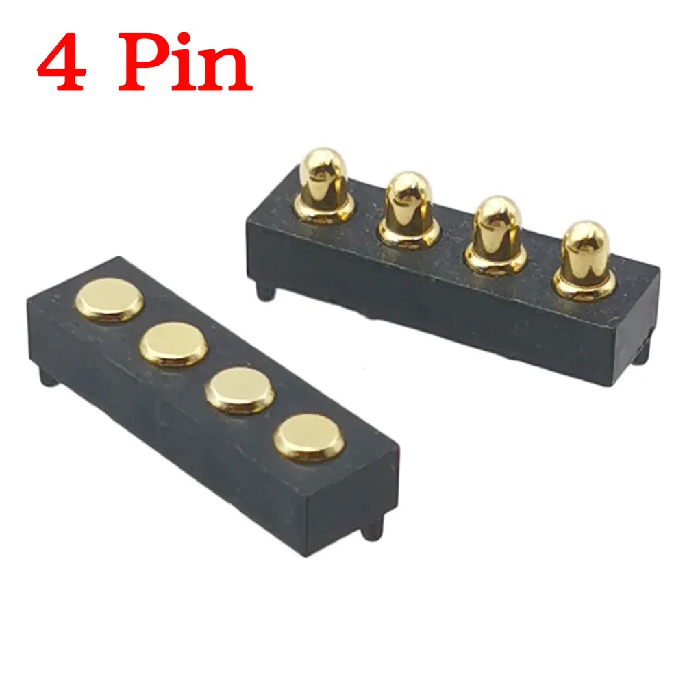 1 pair Pogopin Smart Wearable Connector Drone 4Pin Spring Charging Conductive Pin Antenna Thimble Battery Spring Loaded Contact