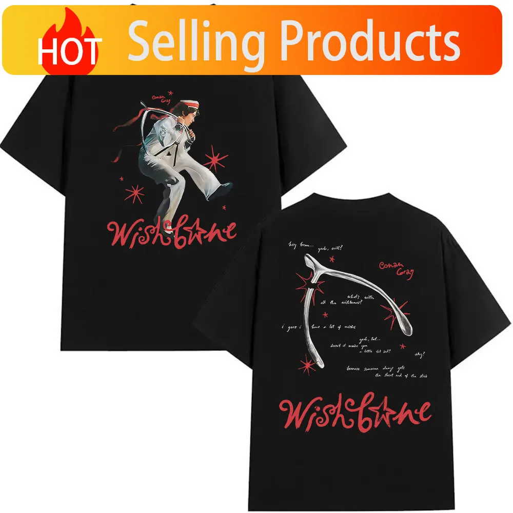 Conan Gray Wishbone Album 2025 Print T Shirt Men's High Quality Vintage Cotton T-shirts Unisex Fashion Hip Hop Clothing T-shirt