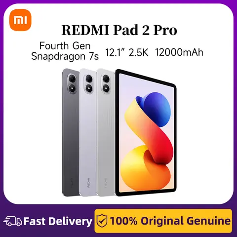 Xiaomi REDMI Pad 2 Pro 2026 Edition 12.1-inch 2.5K 4th Gen Snapdragon 7s Platform 12000mAh Ultra-High Capacity Battery Tablet