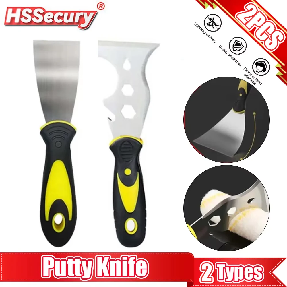 

15 in 1 Multifunctional Putty Knife Stainless Steel Paint Scraper Removal Construction Tool for Wallpaper Can Opener Home DIY