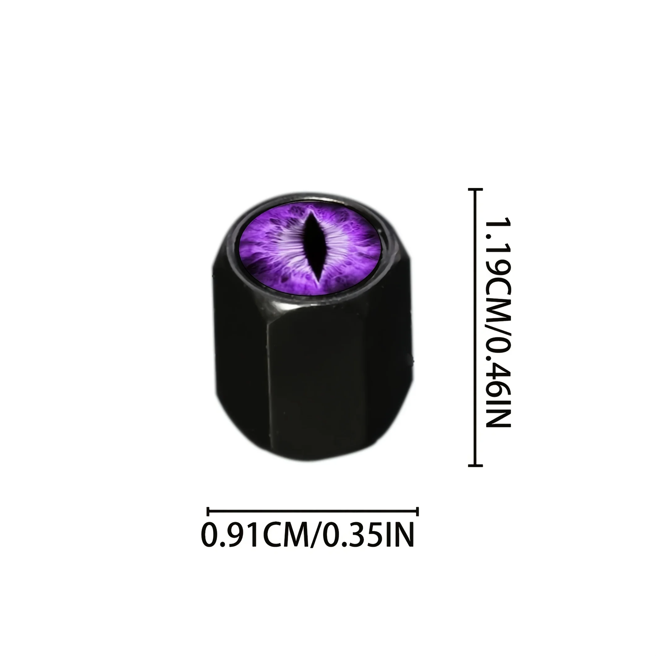 12Pcs Metal Purple Gothic Monster Dragon Eye Valve Stem Caps for Car SUV Truck Motorcycle Bike Car Accessories
