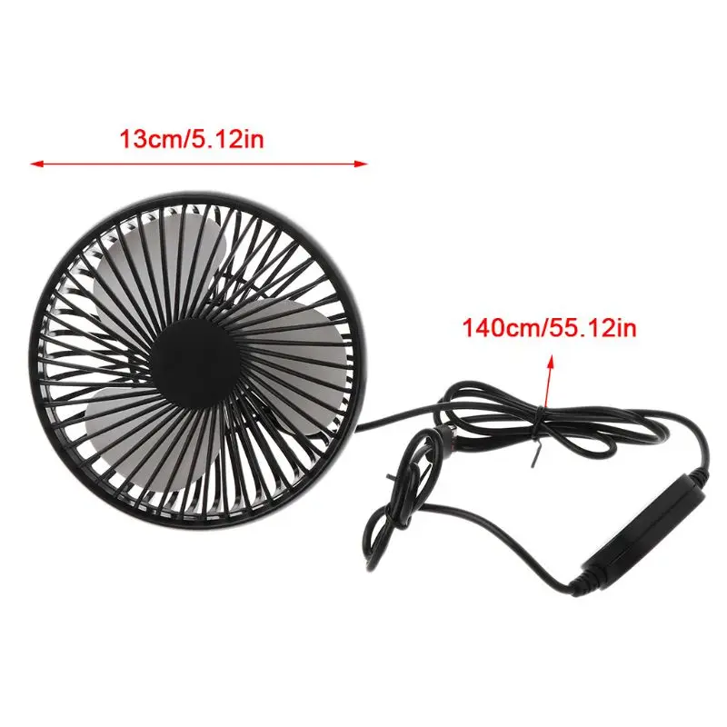 พัดลมรถ USB 5 โวลต์สำหรับด้านหน้าด้านหลังสำหรับที่นั่งผู้โดยสารเบาะหลัง Cooling Air Mini
