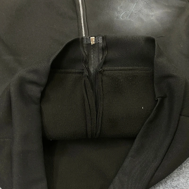 خمر الشرير القوطية الظلام المتناثرة سستة طويلة الأكمام الشارع الشهير شريط خياطة جعل الموضة القديمة عارضة المرأة الأمريكية هوديس