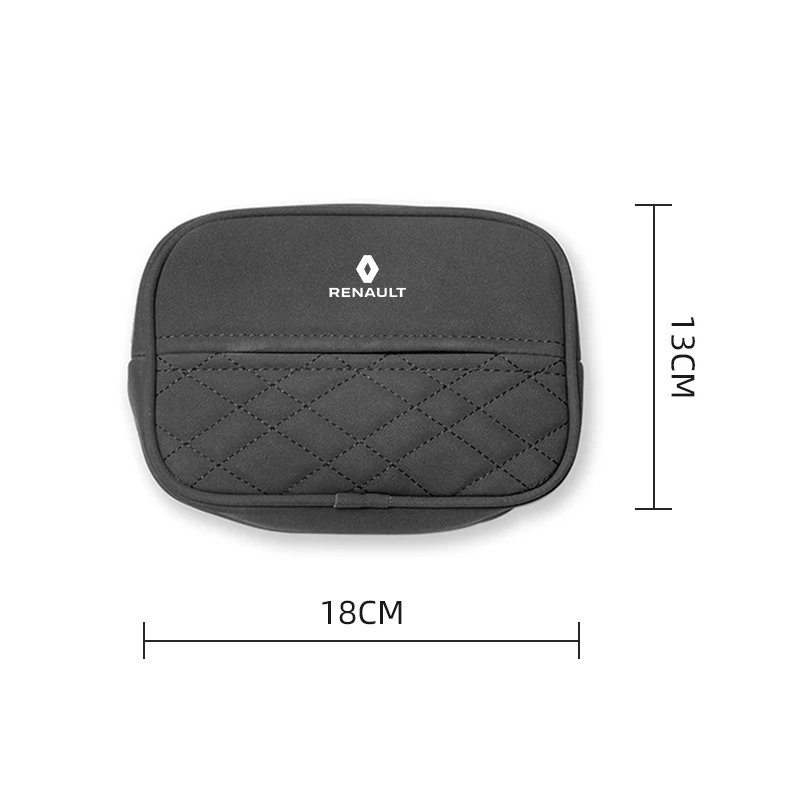 Car Accessories Suede Tissue Boxs Organizer For Renault Koleos Kadjar Captur Megane QM6 Clio Espace Scenic Duster Fluence Twingo