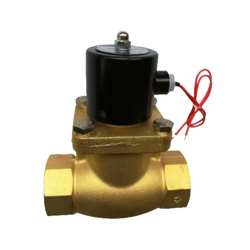 High Temperature 12V/24V DC 110V/120V 220V/230V AC 2inch US-50 2L-50 2L500-50 Brass Gas Media Steam Piston Pilot Solenoid
