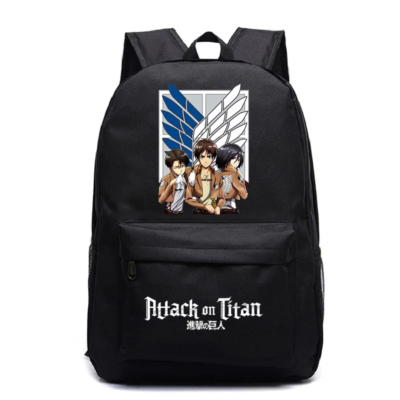 

Attack on Titan Backpack Bags Shingeki No Kyojin Anime School Bags Outdoor Travel Knapsack Boys Girls Schoolbag Laptop Rucksack