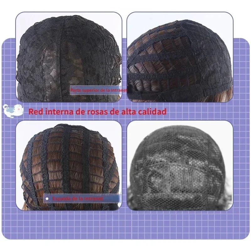 게임 원신 임팩트 후리나 코스프레 가발 로즈 네트워크 롱 포칼로스 애니메이션 내열성 합성 헤어 가발 yi;4