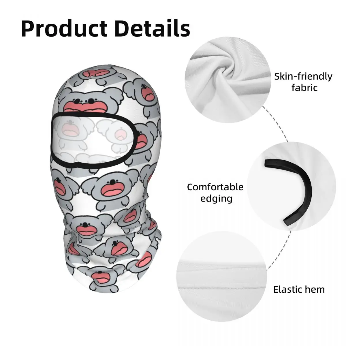 Animal Meme Koalas Breathable Thin Balaclava Full Face Mask Sun Protection Neck Gaiter For Motorcycle Cycling Fishing Outdoor - view 3
