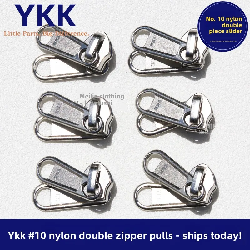 

30 штук, от производителя, YKK, двойной ползунок-слайдер с двумя язычками, арт. 5, №. 10 черных нейлоновых роликов для чемоданов, нефиксирующиеся ролики для багажа