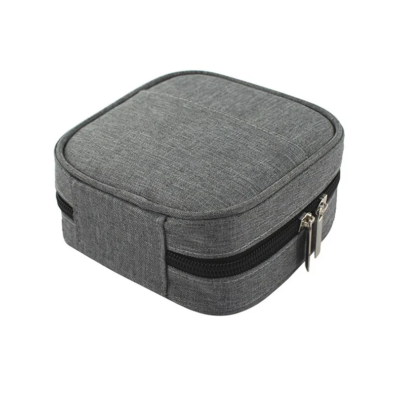 Mini Square Digital Storage Bag Adapter Power Data Cable Headphone Mouse Portable Waterproof Organizer Case Home Travel Pouch