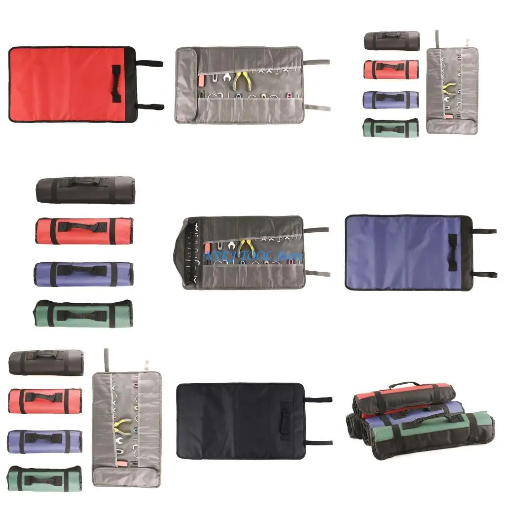 

L8RC Multifunction Wrench Bag Roll-up Bags Pliers Storage Pocket Tools Case