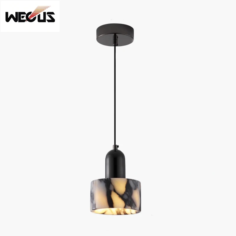 New Bulgari-Inspired Pendant Lamp Luxury Stone Premium Chandelier for Bedroom Bedside Living Room Entryway Dining Table Lighting