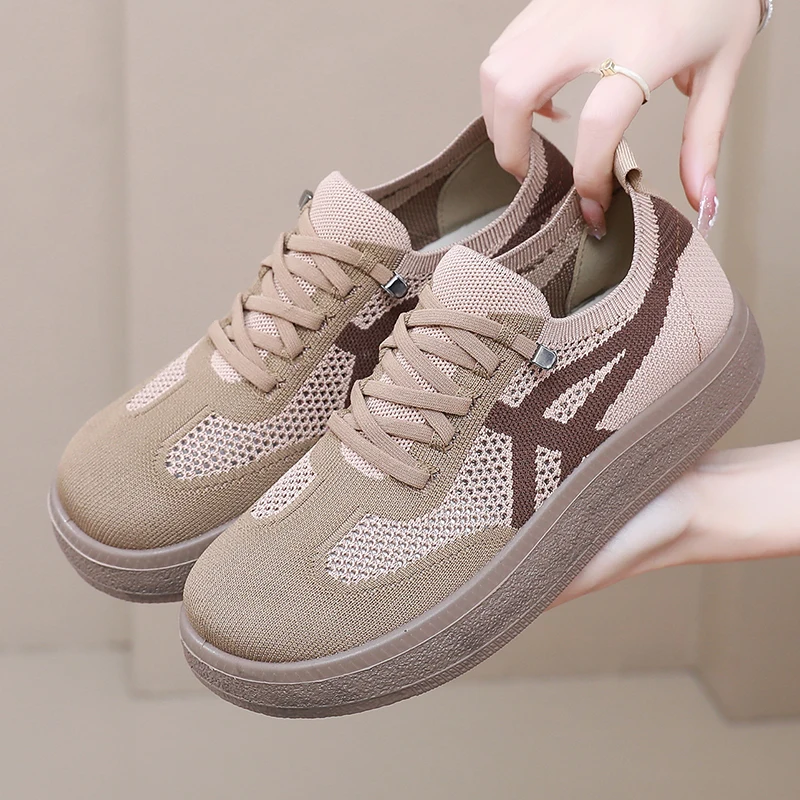 

Women's Summer New Mesh Shoes Breathable Comfortable Casual Shoes Outdoor Fitness Sports Anti-slip Casual Shoes tenis masculino