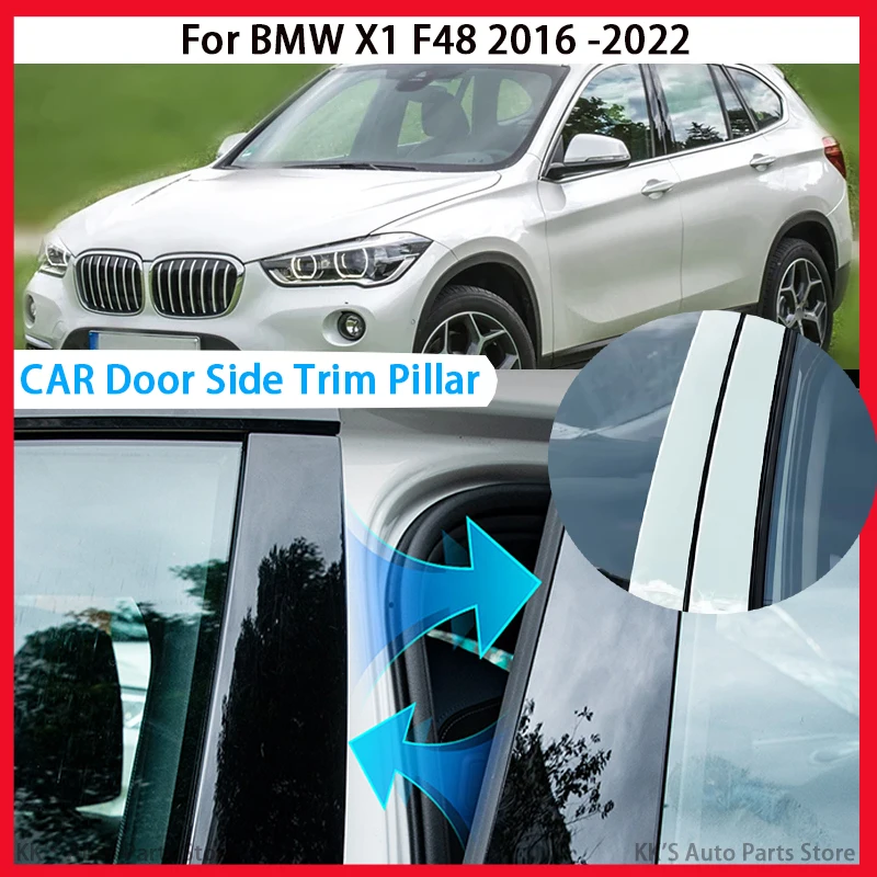 

10Pcs Gloss Black Pillar Posts Door Side Window Molding Trim Cover Fit For BMW X1 F48 2016 2017 2018 2019 2020 2021 2022