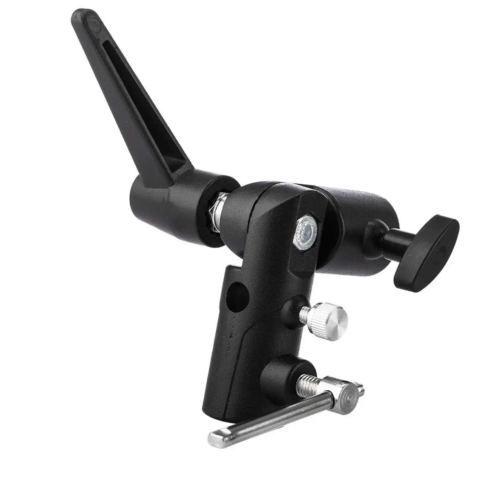 Camera Flash Mount Studio Light ,1/4inch 3/8inch ,Metal H Shape Tripod DSLR Video Light 180° Adjustable Stand Lamp Holder Base