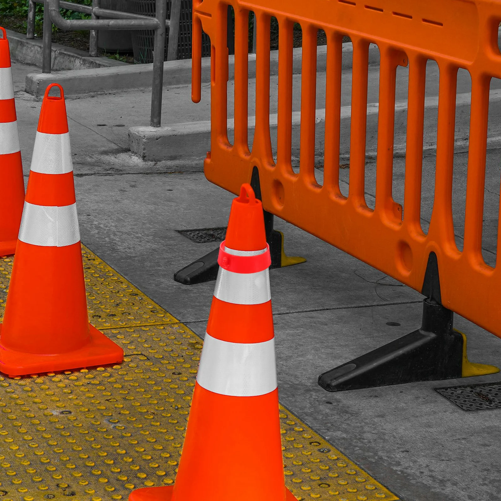 10 stks Road Cone Chain Connector Plastic Ring Voor Veiligheidsketen Verkeer Afbakening Post Kegels Parkeerbarrière