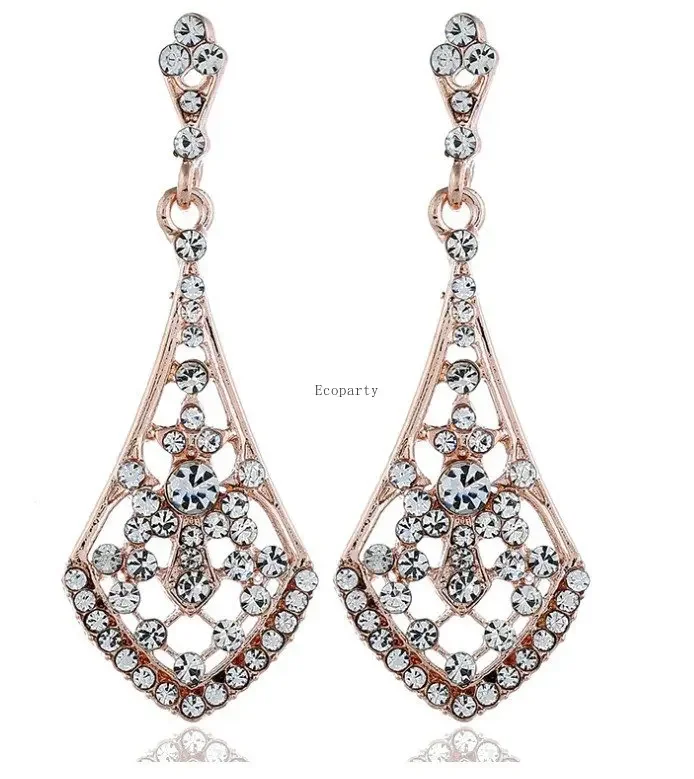 1920s أقراط الزعنفة طافوا 20s غاتسبي العظيم حجر الراين أقراط Aretes De Mujer مجوهرات فاخرة مثليه مجوهرات kolczyki #2