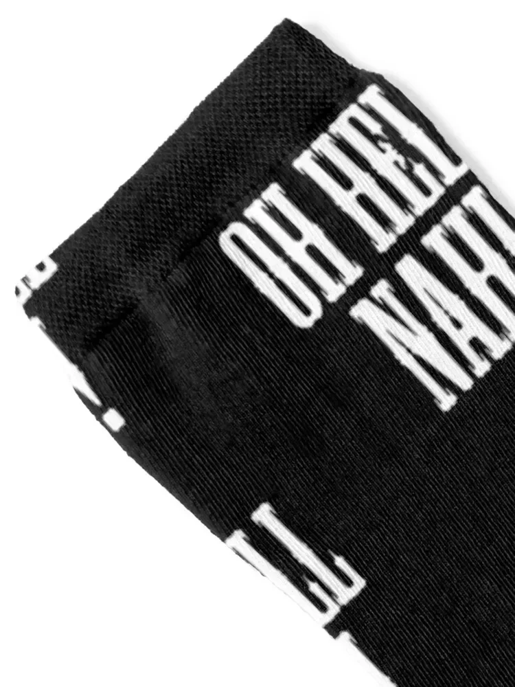 ¡OH HELL NAH! (BLANCO) Calcetines Fútbol MODA regalo de Navidad calcetín divertido Calcetines Hombre Mujer