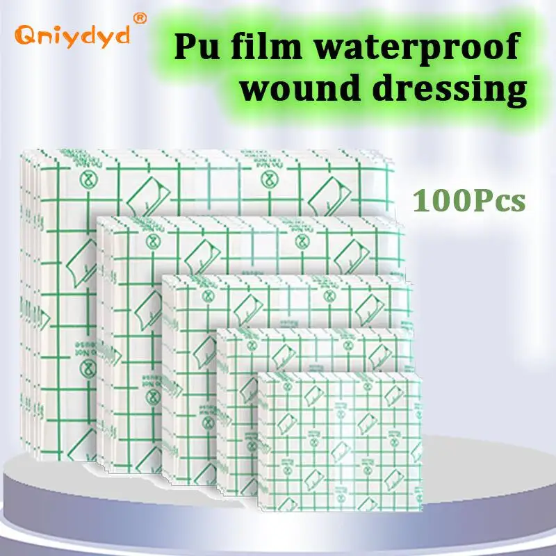 100 Pcs Medical Fixed Tape Bandage, Swimming Private Waterproof Patch, Large Tape Breathable Tape, Catheter Fixing Pu Film